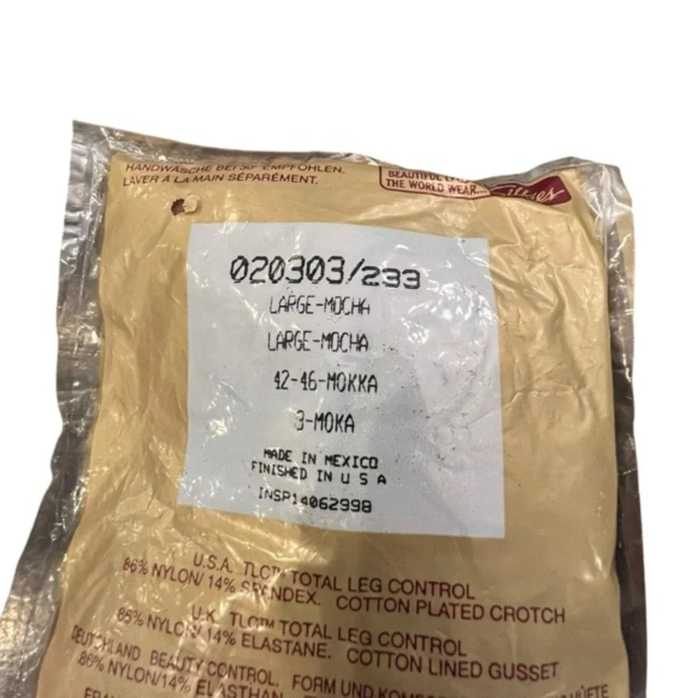 Silkies Nylon TLC Total Leg Control Pantyhose Large Mocha 2 Packs NIP‎ #020303